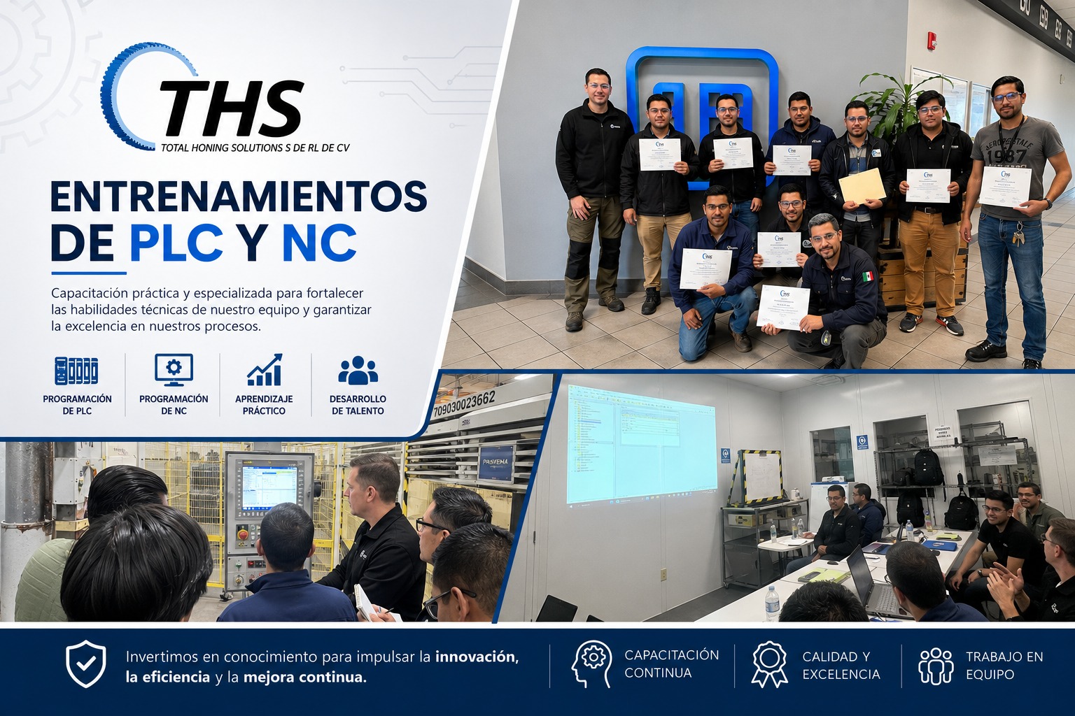 Entrenamiento de PLC y NC